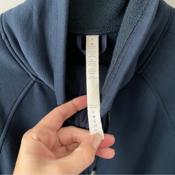 Lululemon Kick The Cold Jacket Inkwell Navy Womens 8 - Picture 7 of 8